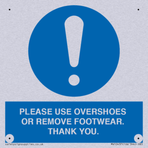 PLEASE USE OVERSHOES OR REMOVE FOOTWEAR. THANK YOU.